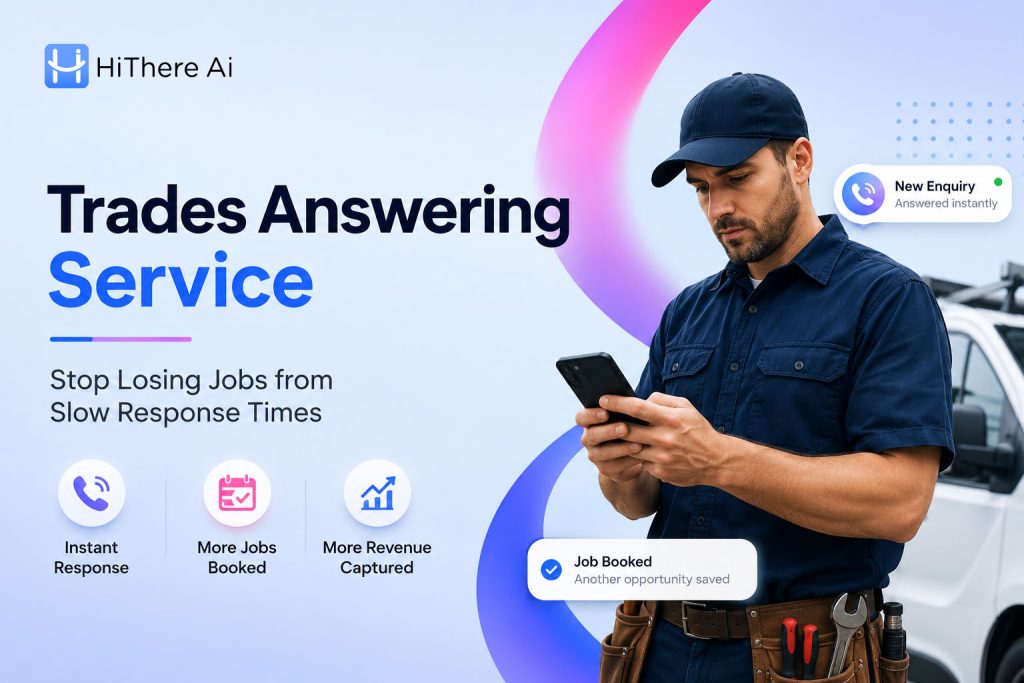 Trades answering service helping Australian plumbers, electricians, and HVAC businesses respond to enquiries faster and reduce missed job opportunities