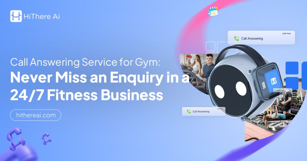 AI call answering service handling gym enquiries in a 24/7 fitness business environment